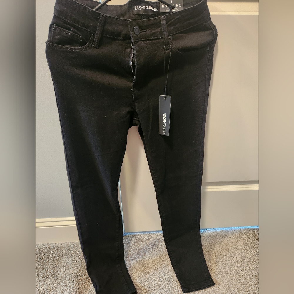 Fashion Nova Jet Black Skinny Jeans